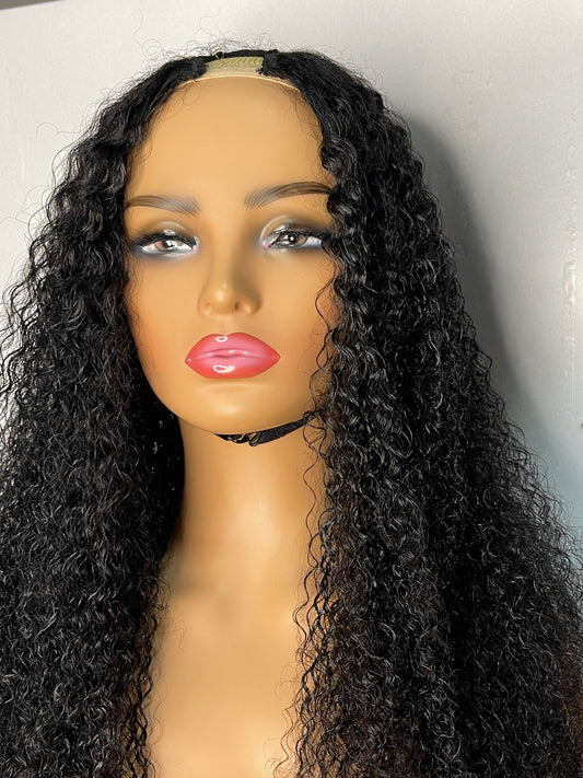 U part Lia curly Brazilian wig - El Shaddai Laudia Hair